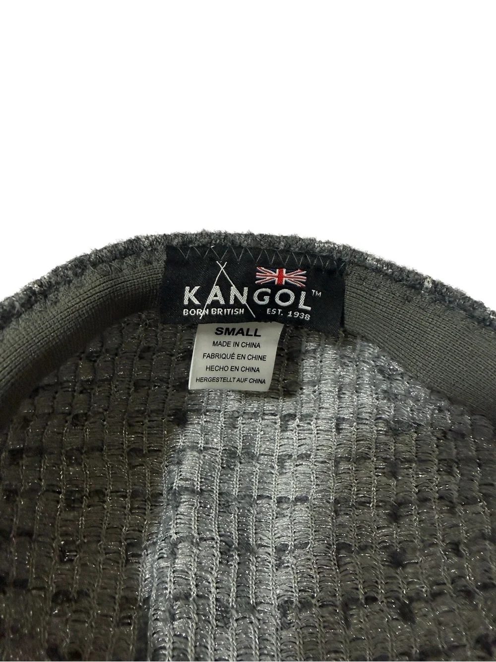 Kangol Dark Gray Wool Blend Newsboy Cap